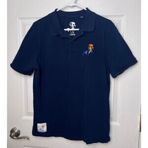 Cycling Shirt Produs Oficial Navy Blue Organic Cotton Short Sleeve Polo Size M